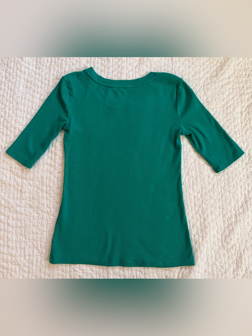 Banana Republic Classic Scoop Neck Long Sleeve Tee in Kelly Green - Picture 5 of 5